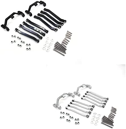Replacement Part For Metal Chassis Pull Rods Drag Link Suspension Link Mount For MN D90 D91 D99 MN90 MN99S 1/12 RC Car Upgrade Parts - (Color: Black)