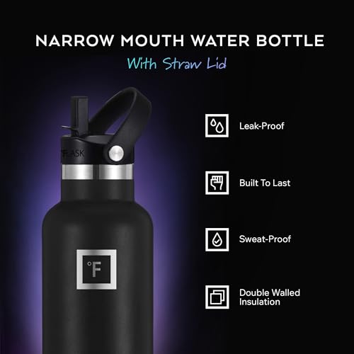 image for IRON °FLASK Camping & Hiking Hydration Canteens - 3 Lids (Narrow Stra