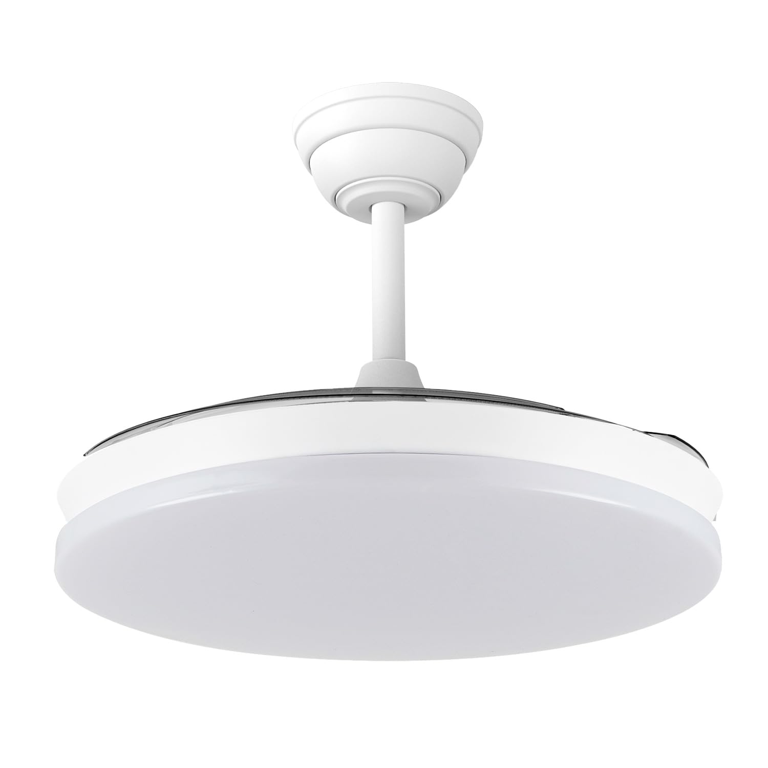Greenice Marele Ventilador de Techo Ø106cm | Motor DC 29W | 3 Aspas | Luz LED 48W 5040lm, 3500-6500K | 6 Velocidades | Mando a Distancia | Función Verano/Invierno | Blanco