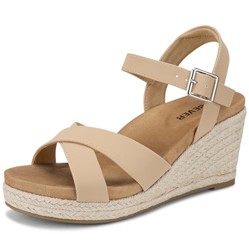 SHIBEVER Dressy Wedge Sandals