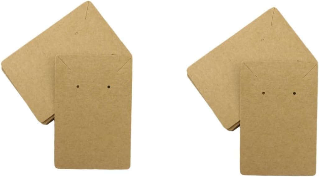 CORHAD 2sets 6x9cm Paper Earring Cards Necklace Display Cards Jewelry Packaging Supplies Retro Design for Homemade Jewelry 100pcs*2