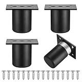 SZSIQI 4 Pz Piedini per Mobili, 5 cm Gambe per Mobili in Metallo Alluminio, Gambe per Tavolo Scrivania, Piedi per Mobili, Piedini per Armadietto, Divano, Tavolo, Sedie, Letto Gambe Piedini, con Viti