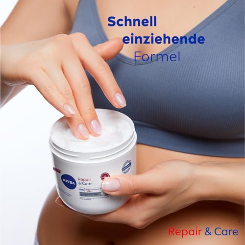 NIVEA Repair & Care Creme Glycerin + Urea (400 ml), intensiv pflegende Creme für 72h Feuchtigkeit… – Ansicht 6