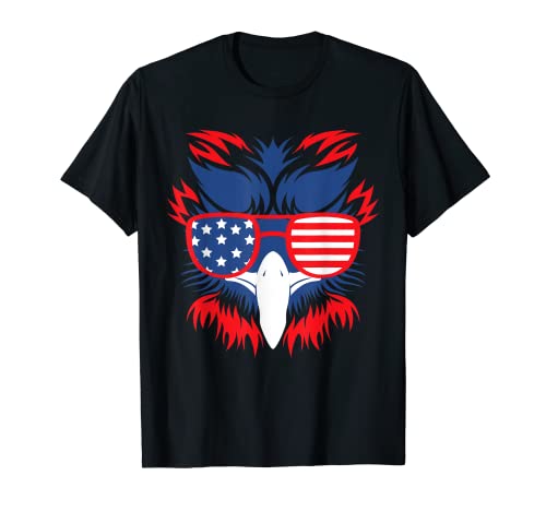 Patriotic Eagle Fourth Of July 4th July US America Flag Camiseta