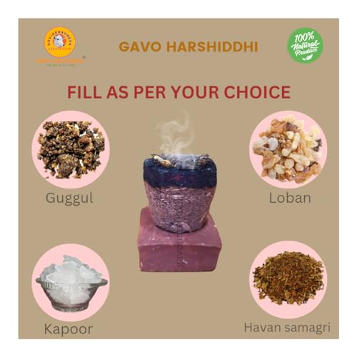 Image of GAVO HARSHIDDHI Empty Sambrani Dhoop Cup Long Lasting Aroma for Prayer, Puja, and Meditation | Cow Dung Panchgavya Dhuni Cups Incense for Relaxation and Stress Relief - 200 Piece
