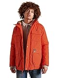 Original y vintage Superdry Parka Acolchada de montaña, Deep Orange, M para Hombre