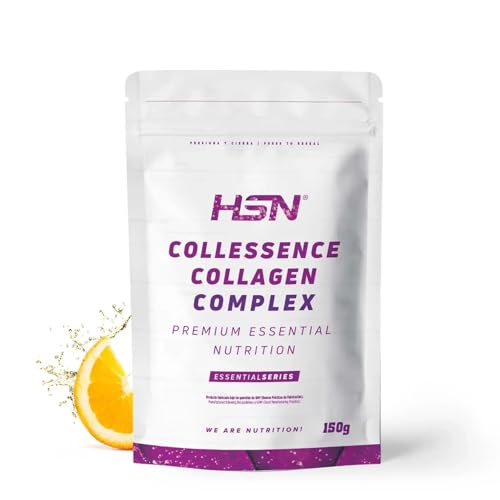 HSN Colágeno Hidrolizado y Magnesio (Malato Citrato Bisglicinato) en Polvo Collessence Colágeno Complex | Naranja 150g | No Incluye Dosificador | No-GMO, Sin Gluten ni Lactosa ni Pescado