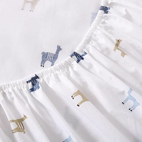 Image of Poppy & Fritz - Queen Sheets, Cotton Percale Bedding Set, Crisp & Cool, Ideal Bedding Set (Llamas, Queen)