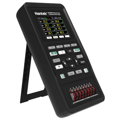 Hantek HTM200 Series Multi-Channel Temperature Detector,320 * 240 TFT,Type-C,Support The Test of 11 Types of thermocouples Such as J/K/T/E/S/N/B/R/A/C/D(HTM208E)