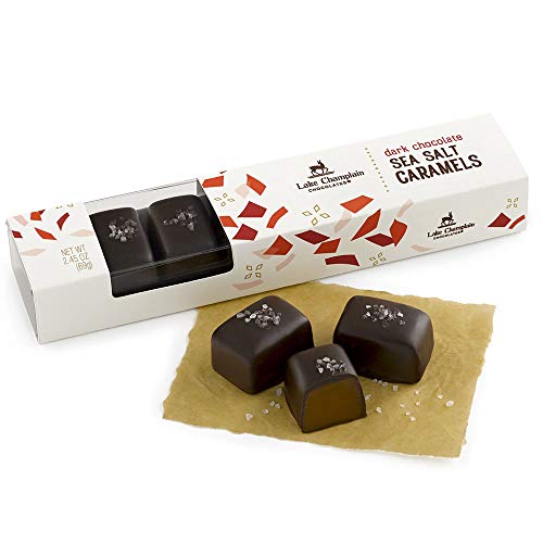LAKE CHAMPLAIN CHOCOLATES Impulse-Dark Sea Salt Caramels GiBox, 2.45 OZ