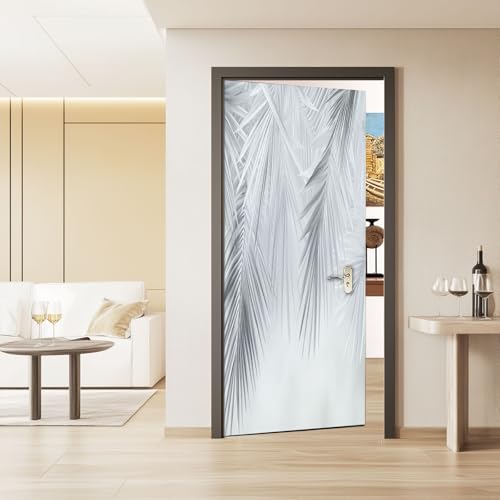 Papier peint pour porte imperméable argent autocollant 3d