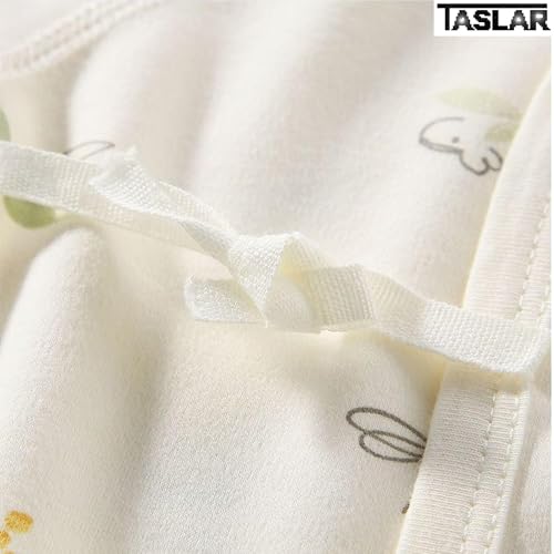 Image of TASLAR Cute Bear Cartoon Two Piece Clothes Set Cotton Long Sleeve Open Front Outfits Room Wear, Sleepwear, Soft Pajamas Top for Unisex Baby Boys Girls