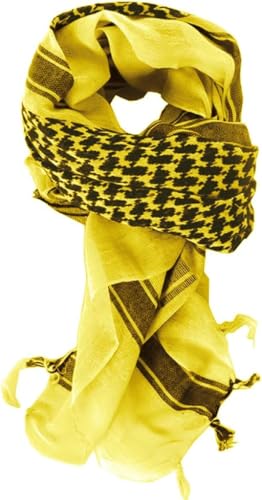 Image of Cotton Shemagh Keffiyeh Scarf - Lightweight Tactical Desert Head Neck Wrap, Sun Protection Outdoor Scarf for Summer Hiking