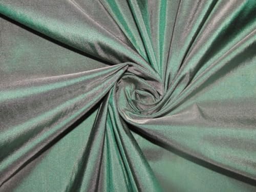Tissu Dupioni en pure soie verte au mètre couture créateur rideau