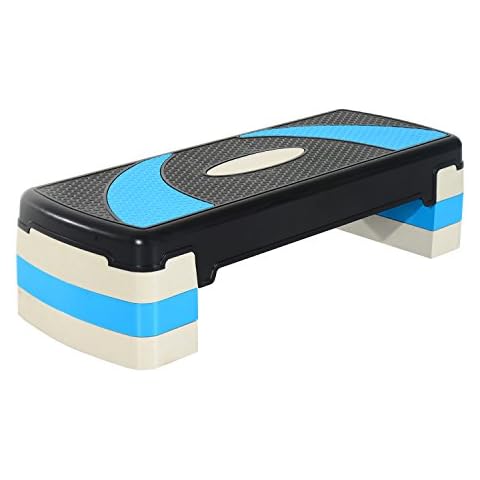 HOMCOM Step de Aeróbic Stepper con Altura Regulable Cover