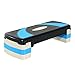 HOMCOM Step de Aeróbic para Fitness Stepper Tabla Plataforma Deporte Gimnasia Altura Regulable 3 Niveles Carga 150kg