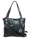 Zzfab Concealed Carry Hobo Bag with Hidden Lock Multi Pockets CCW Tote Bag Black