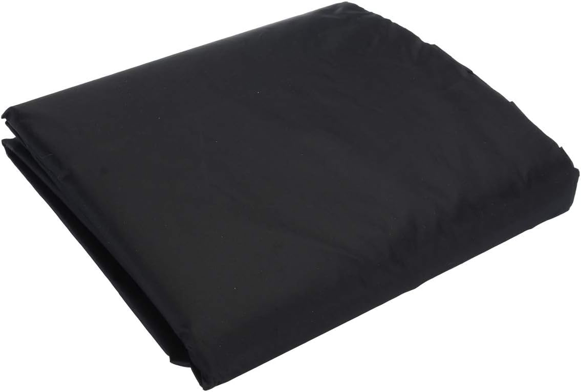 Housse ronde pour meubles de terrasse, housse de protection pour table de jardin, imperméable, anti-poussière et indéchirable, tissu Oxford durable, résistant à la décoloration (noir, 120 x 75 cm)