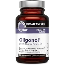 Quality of Life Oligonol Premium Anti Aging Supplement - Promotes Cardiovascular Health, Circulation & Youth, Includes Antioxidants - Lychee Fruit Extract - 30 Vegicaps