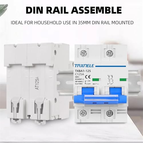 Magnetotérmico DZ47 NC 400V 2P 125A interruptor automático tipo C 6