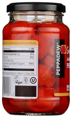 Piments Doux PEPPADEW Piquante Légère 400G - Lot de 2 pour vos apéritifs