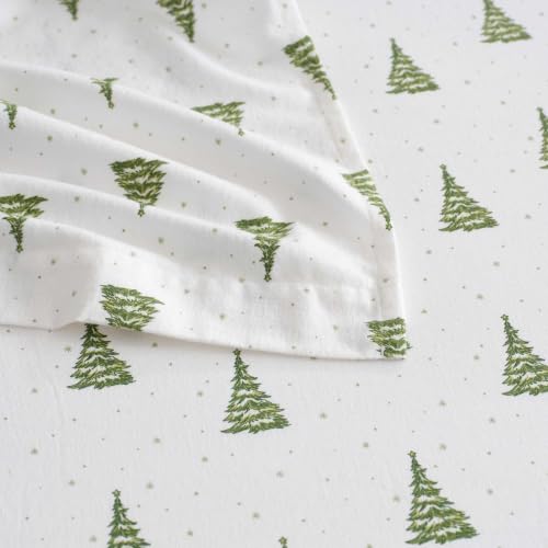 Image of Martha Stewart - Holiday Twin Cotton Flannel Sheet Set with Pillowcase