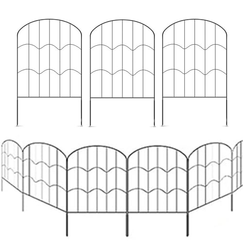 Clôture de jardin extérieure pour animaux, panneaux de clôture en métal sans creuser pour chiens