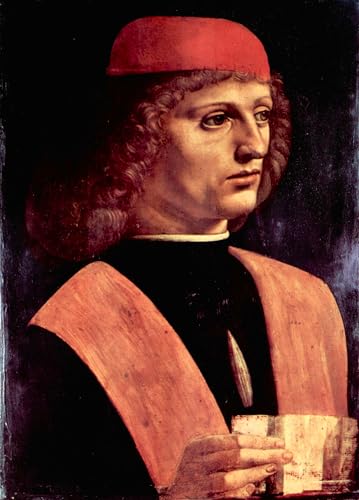 Portrait d'un musicien par Da Vinci impression toile 101,6x127 cm cadeau d'exception mélomane