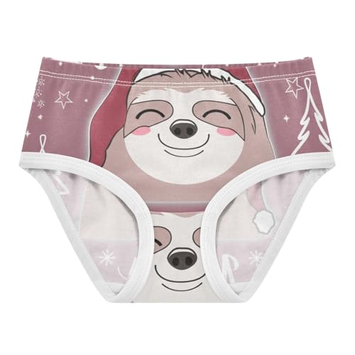 Cute Sloth Christmas Girls Underwear Toddler 2t Cotton Panties Little Girl Animal Underpants Briefs