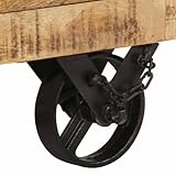 vidaXL Raues Mangoholz Couchtisch mit 5 Schubladen 1 Staufach Vintage Beistelltisch Wohnzimmertisch Kaffeetisch Sofatisch 70x70x40cm - 6