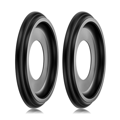 2 Packs Molded Nylon Ceiling Medallion for Light Fixtures and Ceiling Fans,9.8"OD x 4"ID x 0.94"P (Fits Canopies up to7-1/4") (Black) by EIFHYT - Used condition - US$14.58