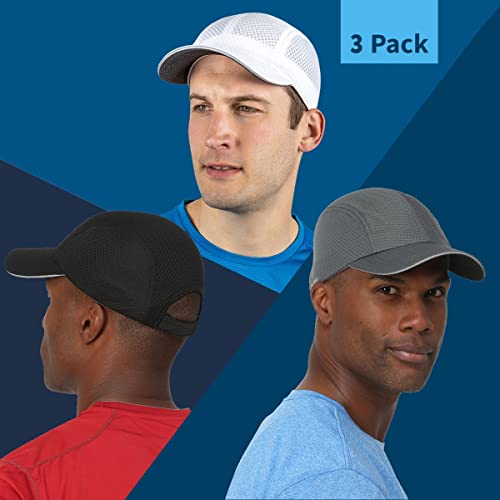 Image of TrailHeads Race Day Men's Running Hat - Lightweight, Quick Dry Mesh Cap with Reflective Accents & Sweatband - Performance Cap