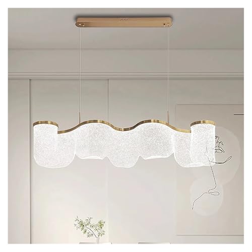 Lampes suspendues à LED modernes finitions or et lustre haut de gamme blanc froid