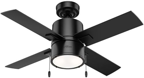 Miniatura 8 de Hunter Fan Company 53432 Beck - Ventilador de techo, 42, acabado de níquel cepillado Acabado cepillo níquel (Brushed Nickel Finish),Acabados