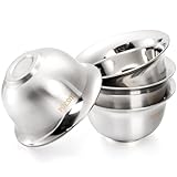 Youeon 4 Pack SUS304 Stainless Steel Bowls, 18 Oz Double Wall Insulated Rice Bowls, Unbreakable Soup Bowlsl, Stainless Steel Serving Bowls for Soup, Rice, Ice Cream, Snacks, Dishwasher Safe