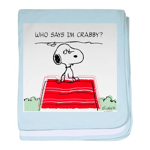 CafePress Crabby Snoopy Baby Blanket, Super Soft Newborn Swaddle
