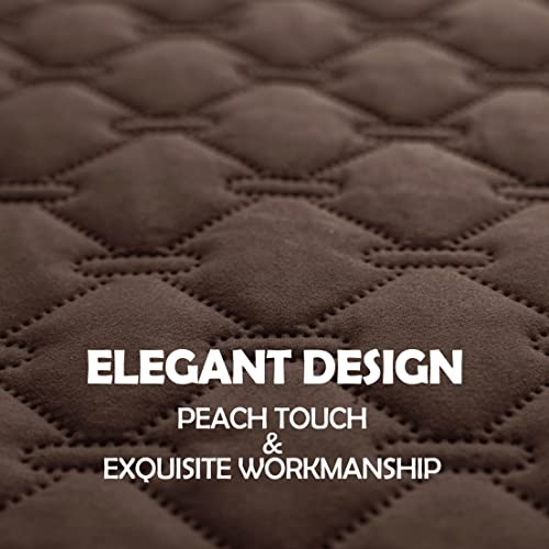 Image of gogobunny 100% Double Sided Waterproof Dog Blanket Soft Pet Bed Cover Reversible Protect Furniture Couch Sofa Car for Puppy Cat Kids (Dark Chocolate /Light Chocolate, 30x80 Inch (Pack of 1))
