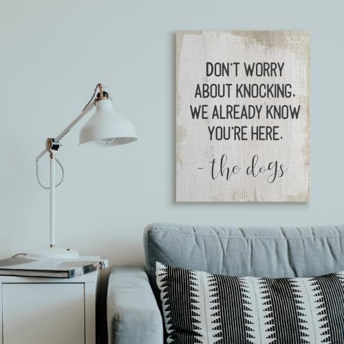 Image of Stupell Industries Dog Humor Affirmation, 30 x 40 Inch Canvas Wall Art
