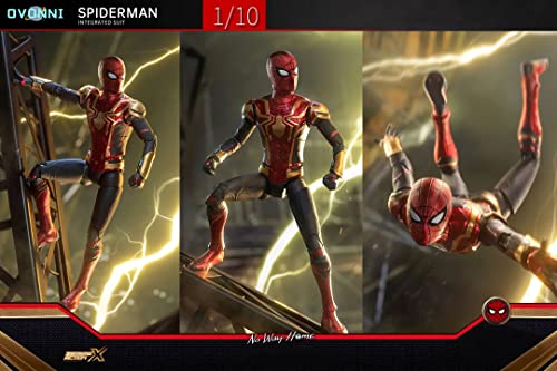 Ovonni 7 Inch No Way Home Spiderman Collectible Action Figure Exquisite Painting 20 Joints Movable Iron Spiderman Toy (1/10 Scale) #TOP4