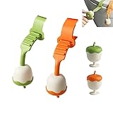 Vantico Toilet Seat Lift Handle, Green and Orange, Silicone Pine Cone Design, Hygienic Bathroom Tool, Easy Clean, 2 Piece Set