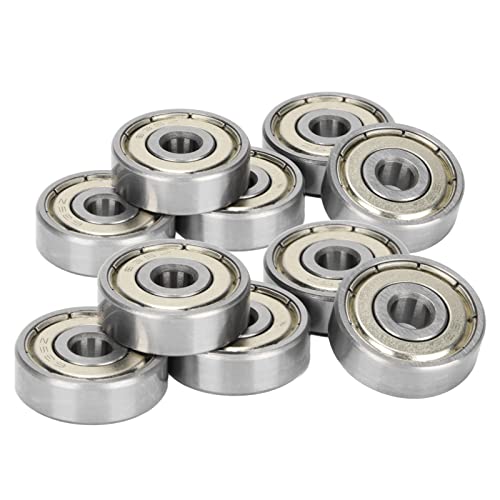 10Pcs 635ZZ Ball Bearing, 5x19x6mm Bearing Steel Double Shielded Deep Groove Ball Bearings