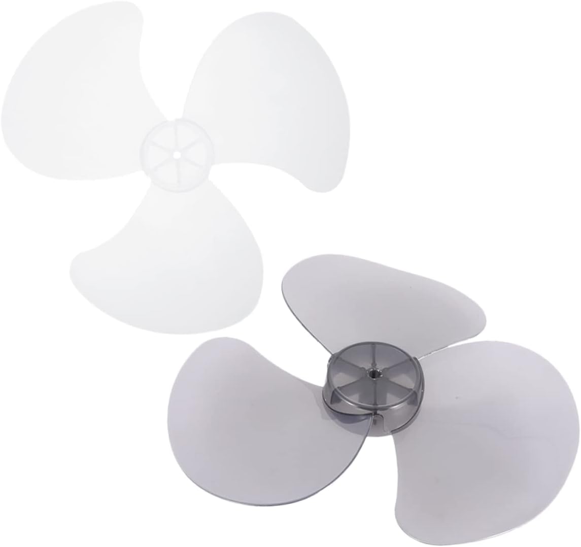 OUNONA 2pcs Replacement Fan Blades for Table Floor Wall Fans Plastic Quiet Operation Easy Install Suitable for Broken Worn Out Parts
