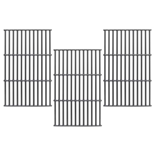 SafBbcue 19.7 Grill Grates for Char-Griller 1733 2735 Smokin Champ Charcoal Grill Replacement Parts Chargriller 1624 1722 Replacement Parts Cast Iron Grates 3-Pack