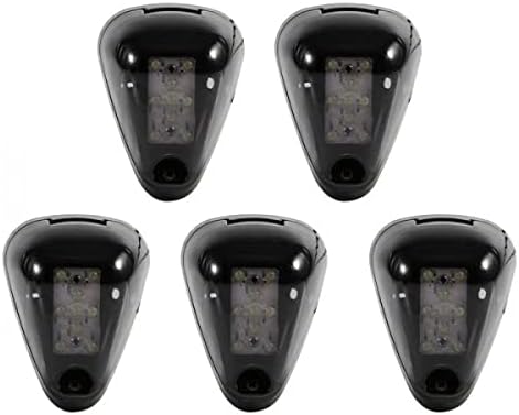 AutoTrends Thar Hummer 5PCS White Roof Cab Lamp Clearance Marker Light Suitable for All Vehicles