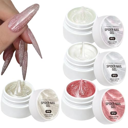 Gel de uñas araña de dibujo elástico para solucionar trazos finos a mano