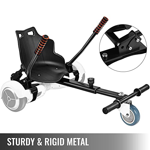 Fixation de siège hoverboard avec cadre réglable et roulette pivotante pour kart