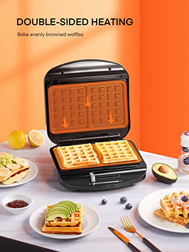 Waffeleisen | Doppelwaffeleisen | 2 Belgische Waffeln gleichzeitig | Waffeleisen Belgische Waffel 1000 W… – Bild 6