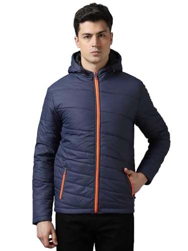 Image of Urbano Fashion Men's Full Sleeve Zippered Hooded Neck Puffer Jacket