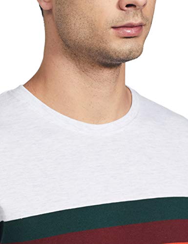 Image of Max Men's Striped Slim Fit Crew Neck T-Shirt