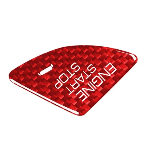 Cache-bouton de démarrage en vraie fibre de carbone rouge pour Cadillac ATS style sport luxe